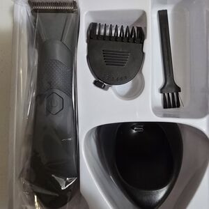 Black Men's Electric Hair Trimmer Grooming Kit